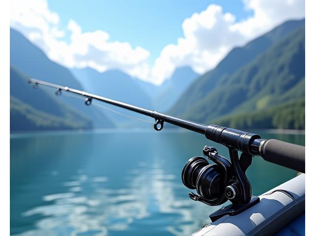Bootsangeln Ausrüstung auf einem Schweizer See
