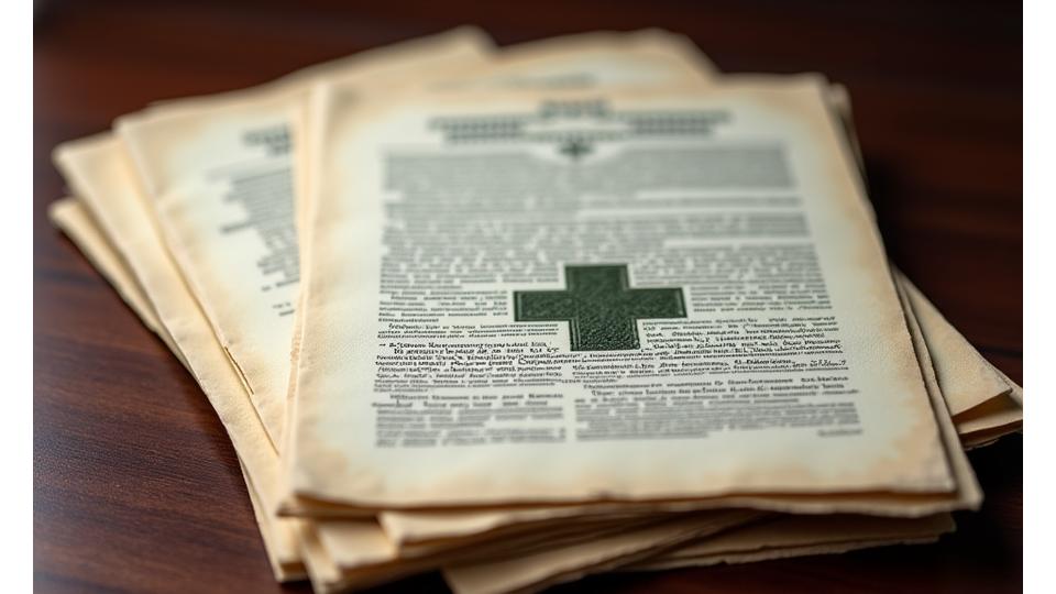 Stapel von rechtlichen Dokumenten mit Schweizer Kreuz, symbolisierend Gesetze und Vorschriften.