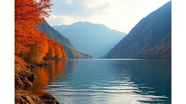 Symbolbild Herbstfarben am See