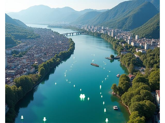 Interaktive Karte von Luzern mit markierten Angelplätzen entlang des Sees.